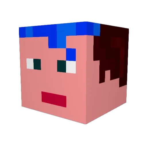 jaycie Minecraft avatar head, 3D render