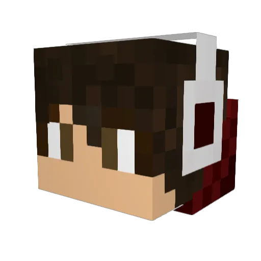 jaydarck Minecraft avatar head, 3D render