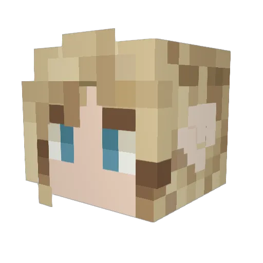 jayharshly Minecraft avatar head, 3D render