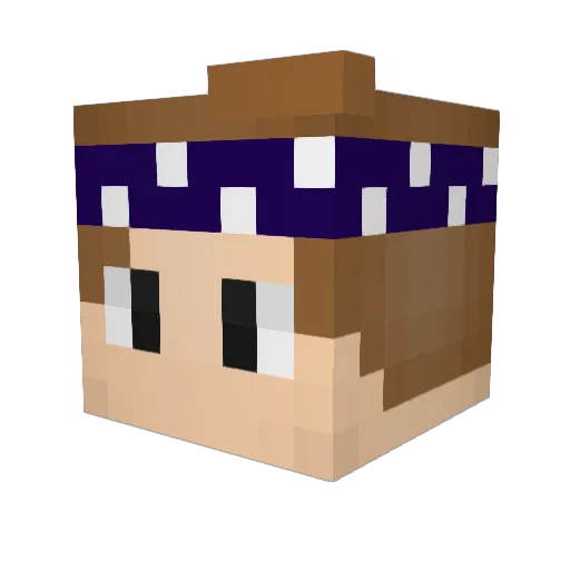jaylom Minecraft avatar head, 3D render