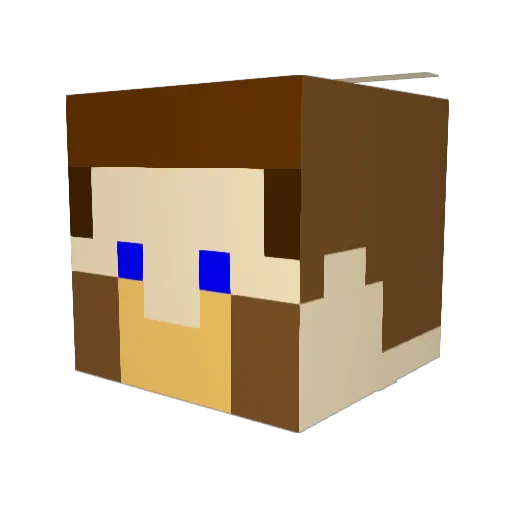 jaymp Minecraft avatar head, 3D render