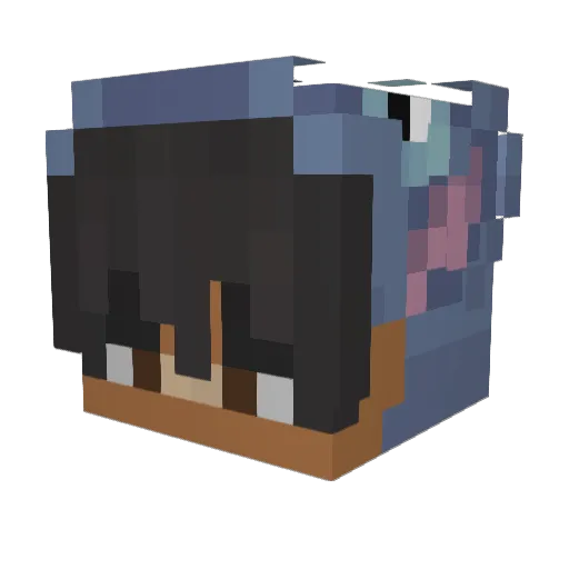 jayqing Minecraft avatar head, 3D render