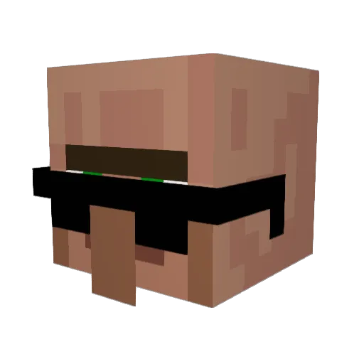 jayracky Minecraft avatar head, 3D render