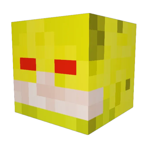 jaysonnguyen Minecraft avatar head, 3D render
