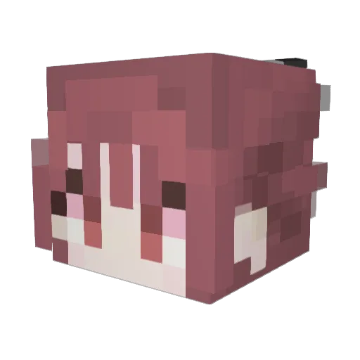 jaz_yy Minecraft avatar head, 3D render