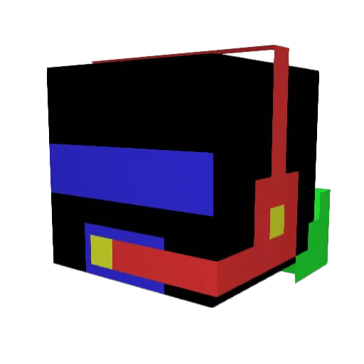 jazadgame Minecraft avatar head, 3D render