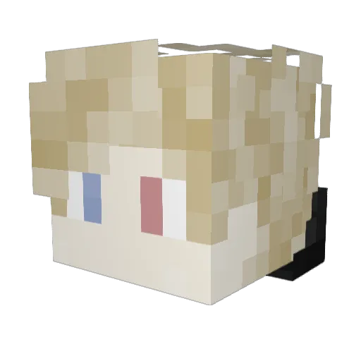 jazbbwtyl Minecraft avatar head, 3D render