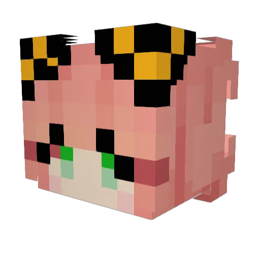 jazminandsal Minecraft avatar head, 3D render