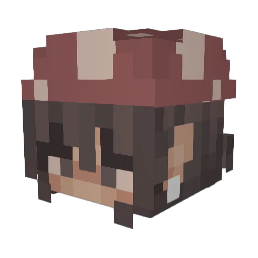 jazminisabel_ Minecraft avatar head, 3D render