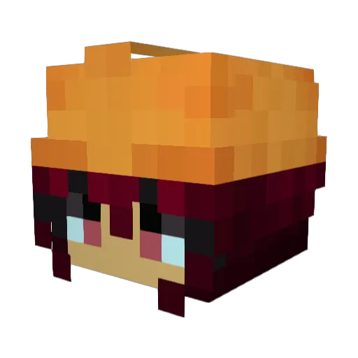 jaztelos Minecraft avatar head, 3D render