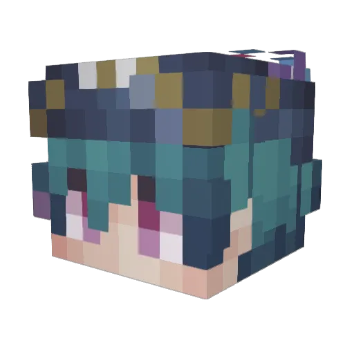 jazz_villain Minecraft avatar head, 3D render