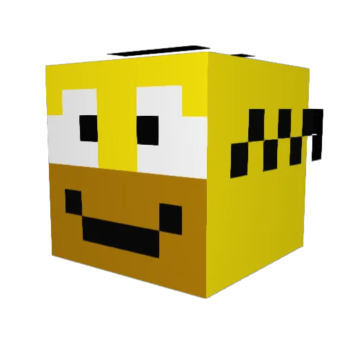 jazzertron Minecraft avatar head, 3D render