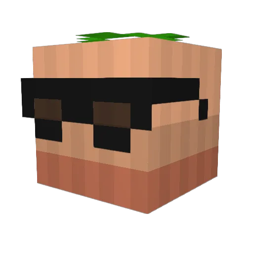 jazzyradish Minecraft avatar head, 3D render