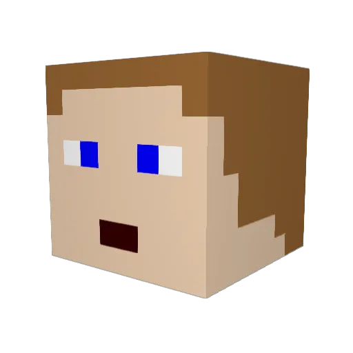 jb2003 Minecraft avatar head, 3D render