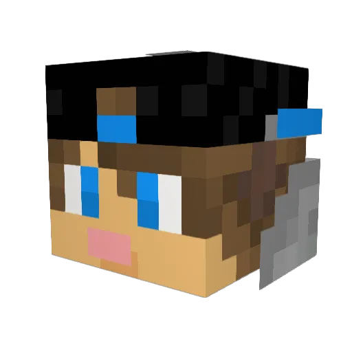 jbb_pt Minecraft avatar head, 3D render