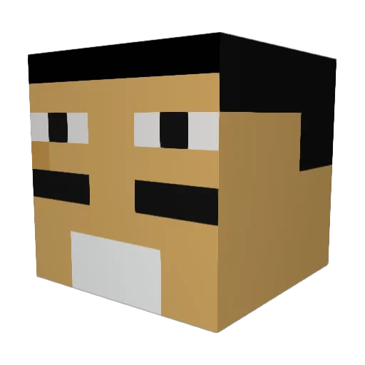 jbirdp Minecraft avatar head, 3D render