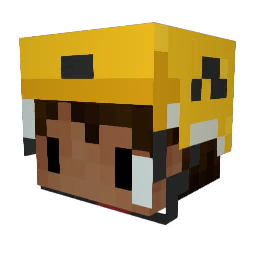 jbji Minecraft avatar head, 3D render