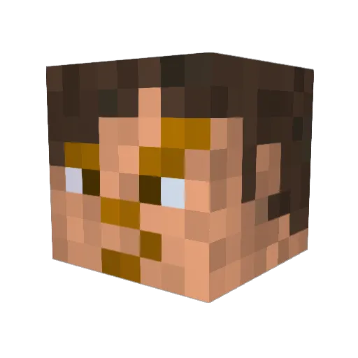 jbl_113 Minecraft avatar head, 3D render