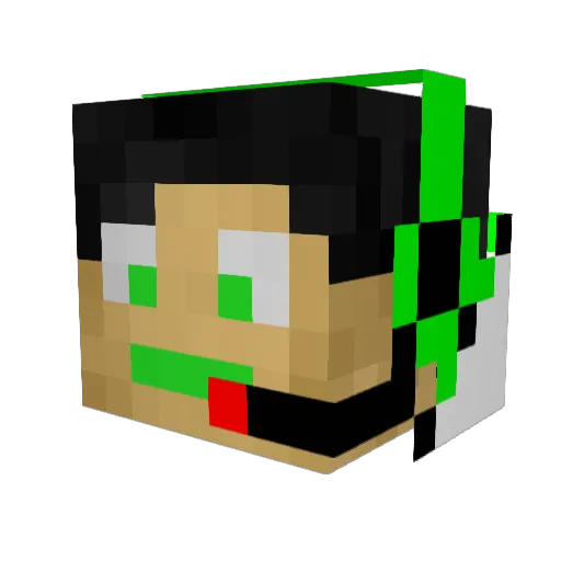 jblocks24 Minecraft avatar head, 3D render