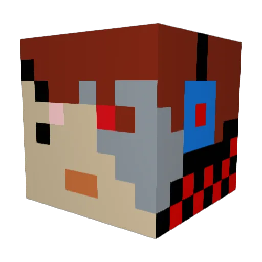 jbm05 Minecraft avatar head, 3D render