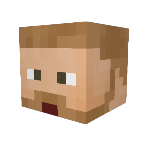 jbnelson Minecraft avatar head, 3D render