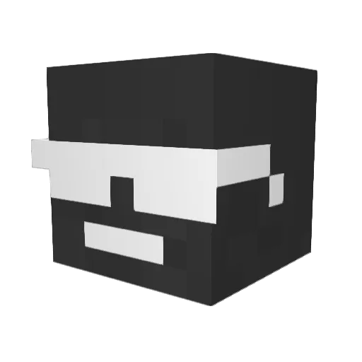 jbzu Minecraft avatar head, 3D render