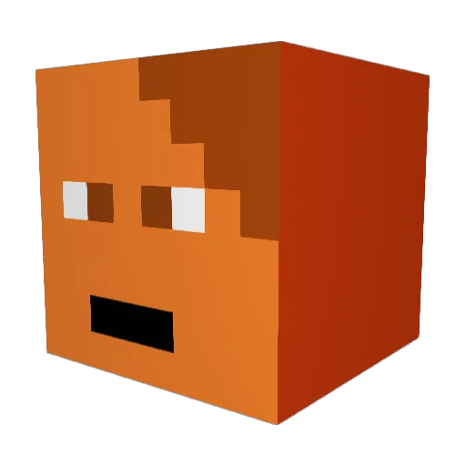 jc535_ Minecraft avatar head, 3D render