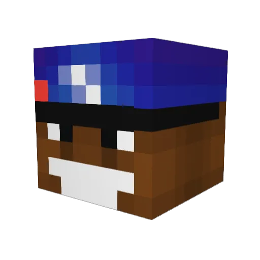 jcWARFARE Minecraft avatar head, 3D render
