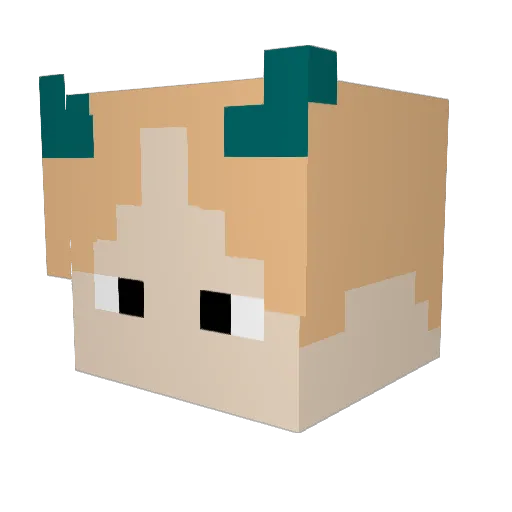 jccampo Minecraft avatar head, 3D render