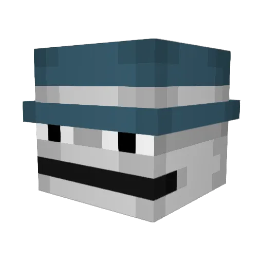 jcets19 Minecraft avatar head, 3D render