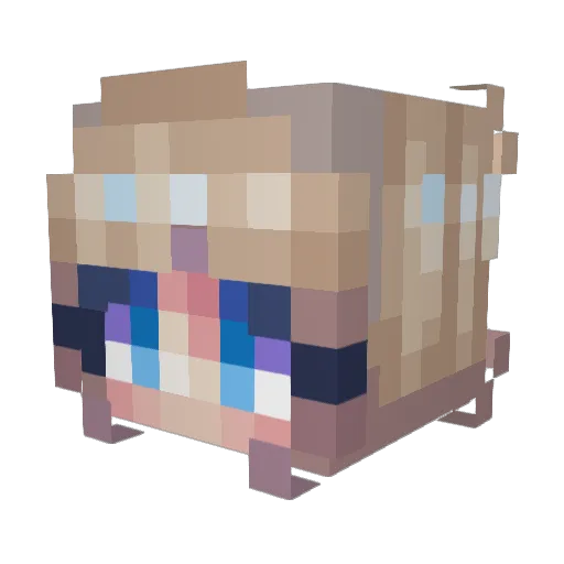 jchoco Minecraft avatar head, 3D render