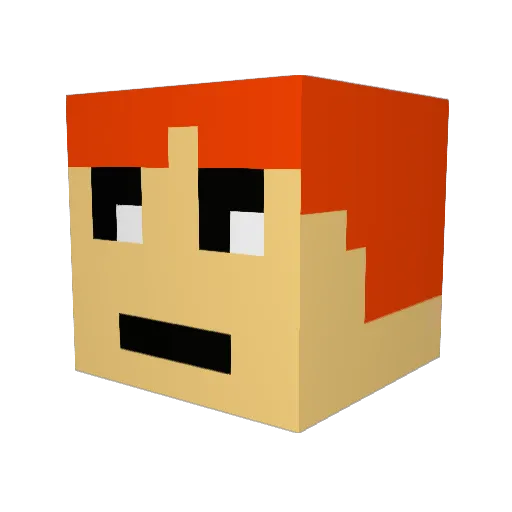jcivie Minecraft avatar head, 3D render