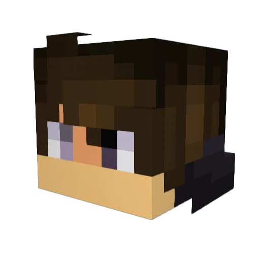 jcm113 Minecraft avatar head, 3D render