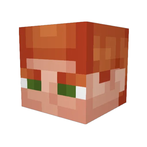 jcparlett Minecraft avatar head, 3D render