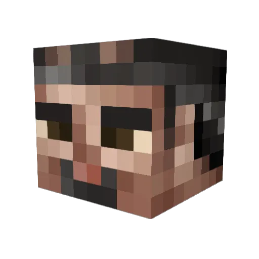 jcpoetz Minecraft avatar head, 3D render