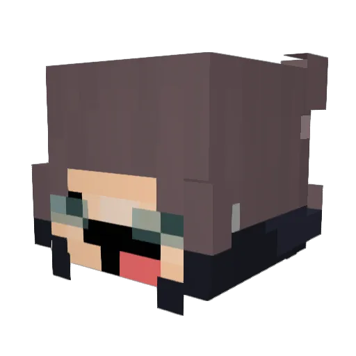 jcreek Minecraft avatar head, 3D render