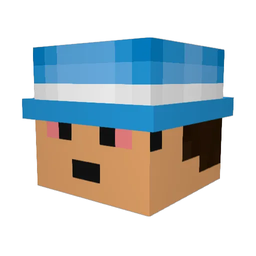 jcria Minecraft avatar head, 3D render