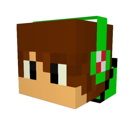 jdbestDP Minecraft avatar head, 3D render