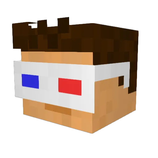 jdcrouse Minecraft avatar head, 3D render