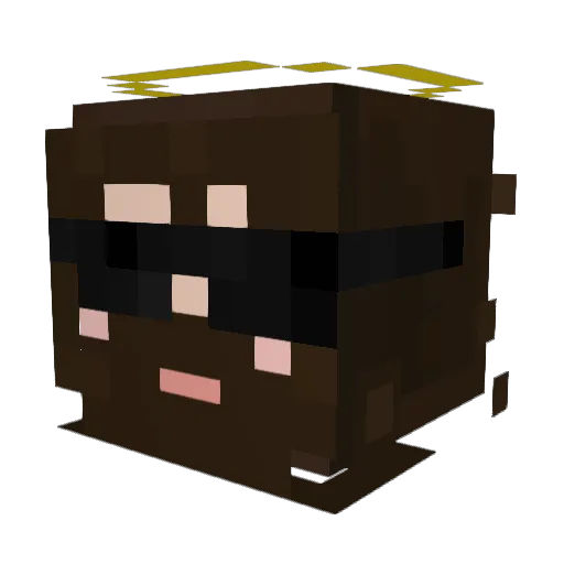 jdherobrine116 Minecraft avatar head, 3D render