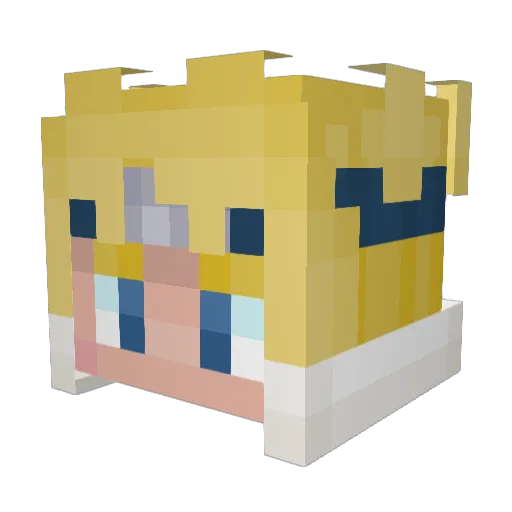 jdigama Minecraft avatar head, 3D render