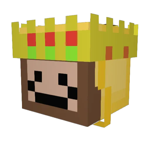 jdjuanu Minecraft avatar head, 3D render