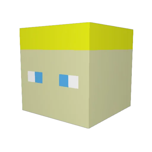 jdloghead Minecraft avatar head, 3D render