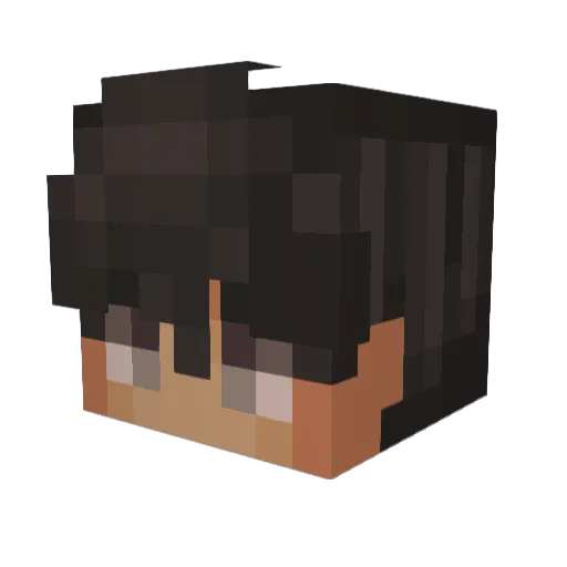 jdnspark Minecraft avatar head, 3D render