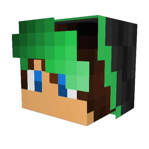 jdog1302 Minecraft avatar head, 3D render