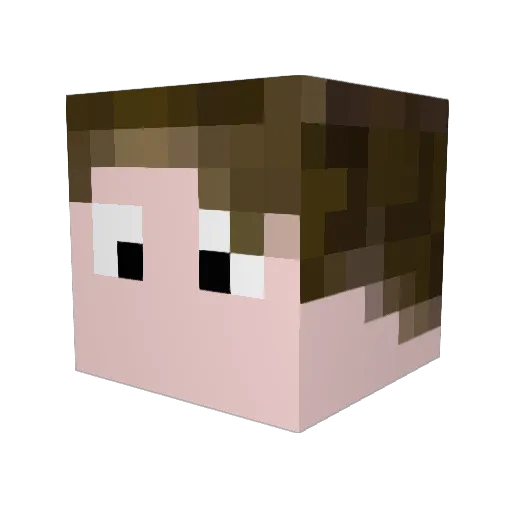 jdohns Minecraft avatar head, 3D render
