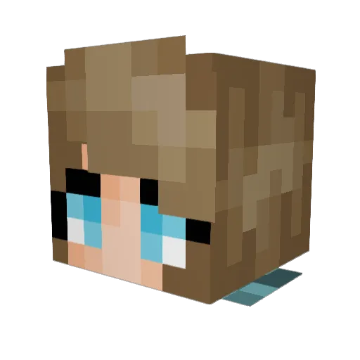 jdotcast Minecraft avatar head, 3D render