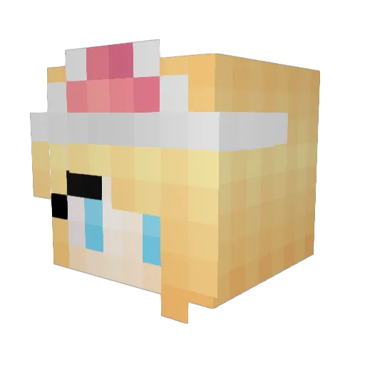 jdpucket Minecraft avatar head, 3D render