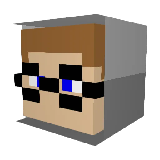 jdrox Minecraft avatar head, 3D render
