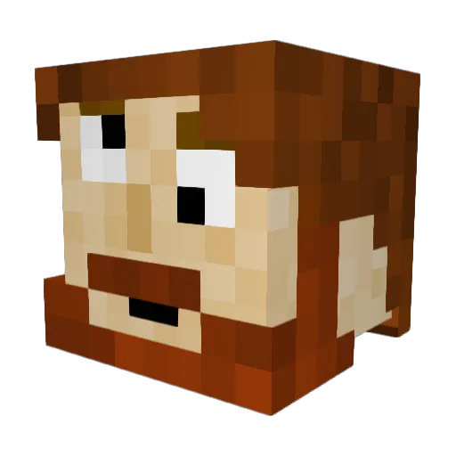 jdubs98 Minecraft avatar head, 3D render